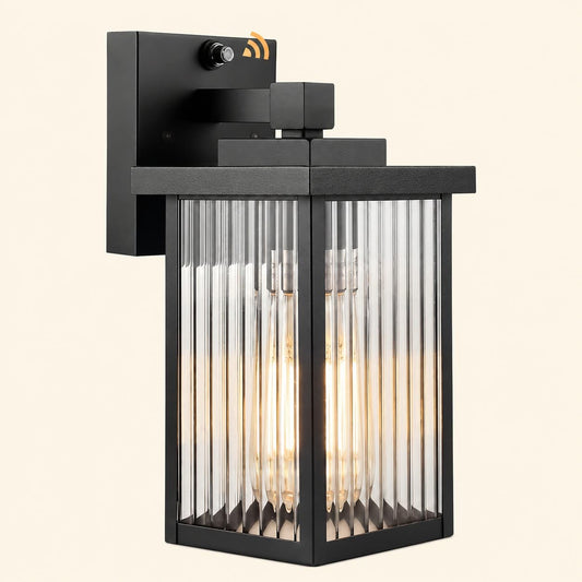 Lámpara Farol De Pared Moderno Con Fotocelda Modelo Dórico