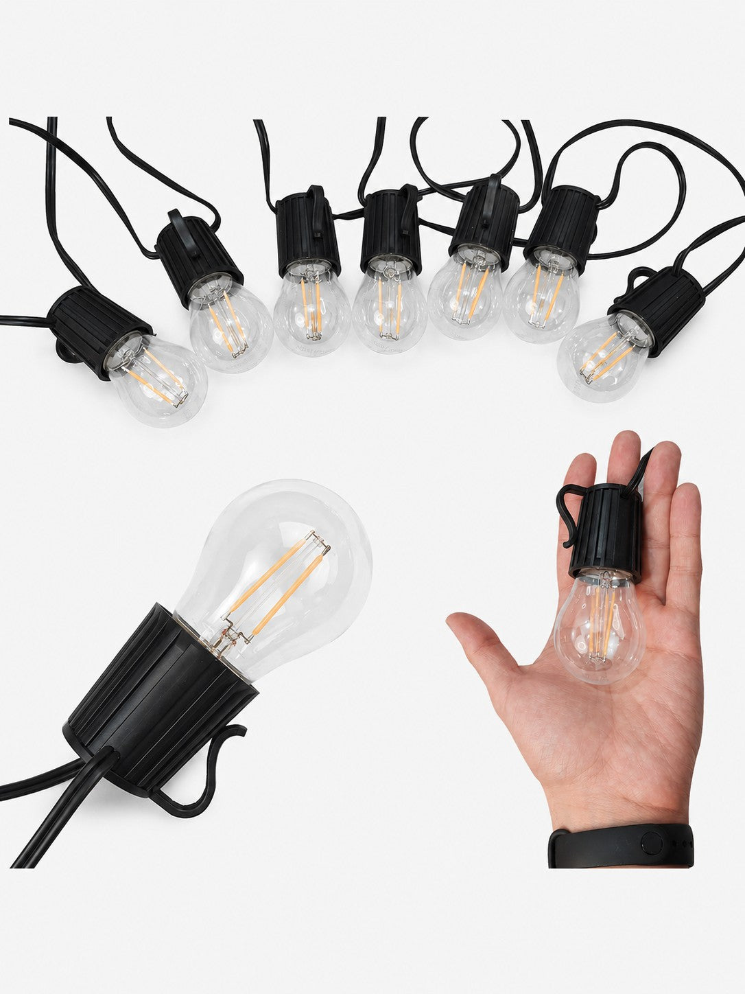 Lampara Extension De Bombillos Vintage Led Exteriores 10 metros