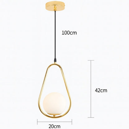 Lampara De Techo Nórdica Modelo Gota Minimalista