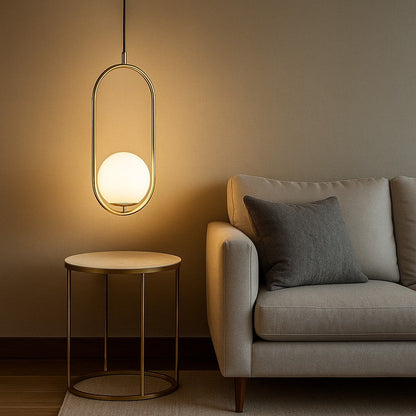 Lámpara De Techo Colgante Moderna Nórdica Modelo Moon Dorada