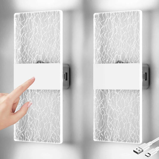 Lámpara De Pared Inhalambrica Tactil Moderna.