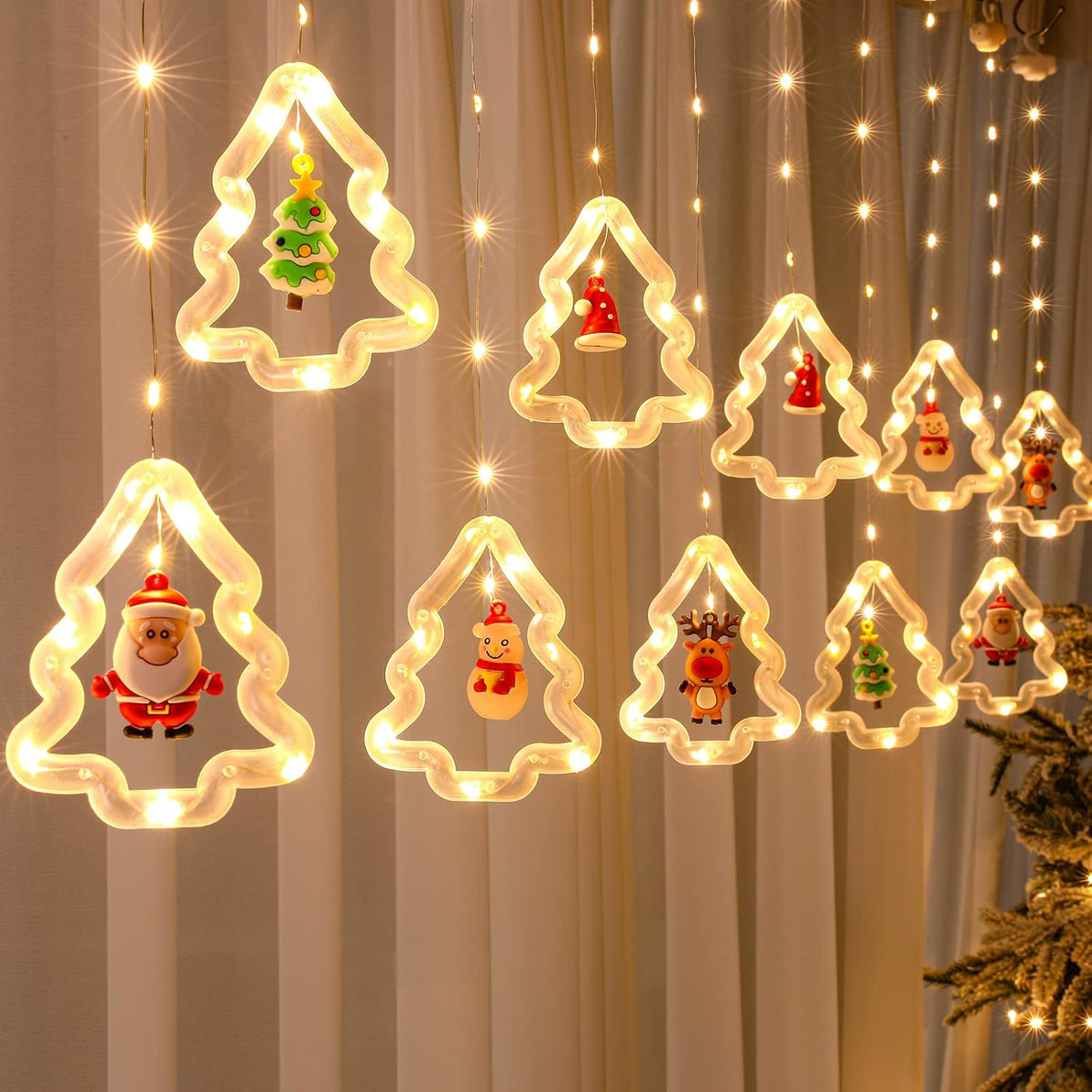 Cortina Extensión De Luces De Navidad De Motivos Y Funciones
