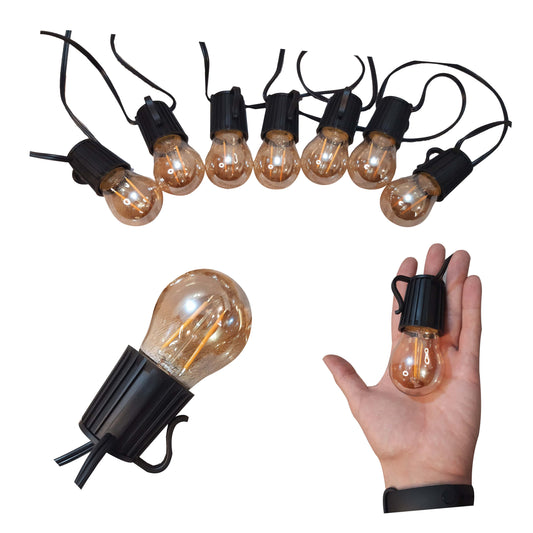 Lampara Extension De Bombillos Vintage Led Exteriores
