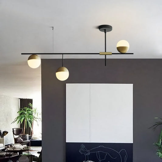 Lampara De Techo Candelabro Moderno Estilo Nórdico Asimetric