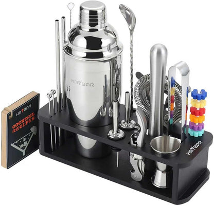 Kit Coctelero Profesional 22 Piezas Acero Inoxidable Premium