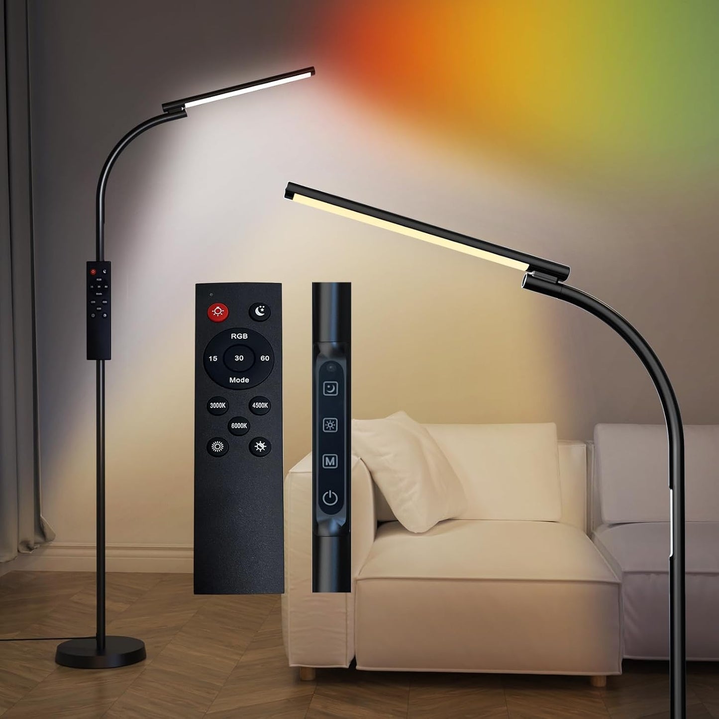 Lámpara De Pie Cuello De Cisne Led. Exito Corp