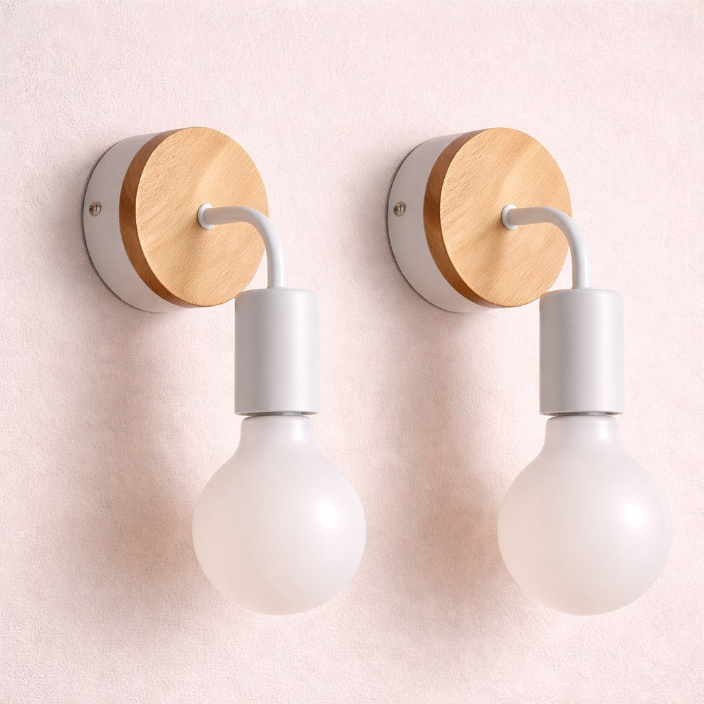 Lámpara Aplique Pared Pack X2 Unidades Color Blanco