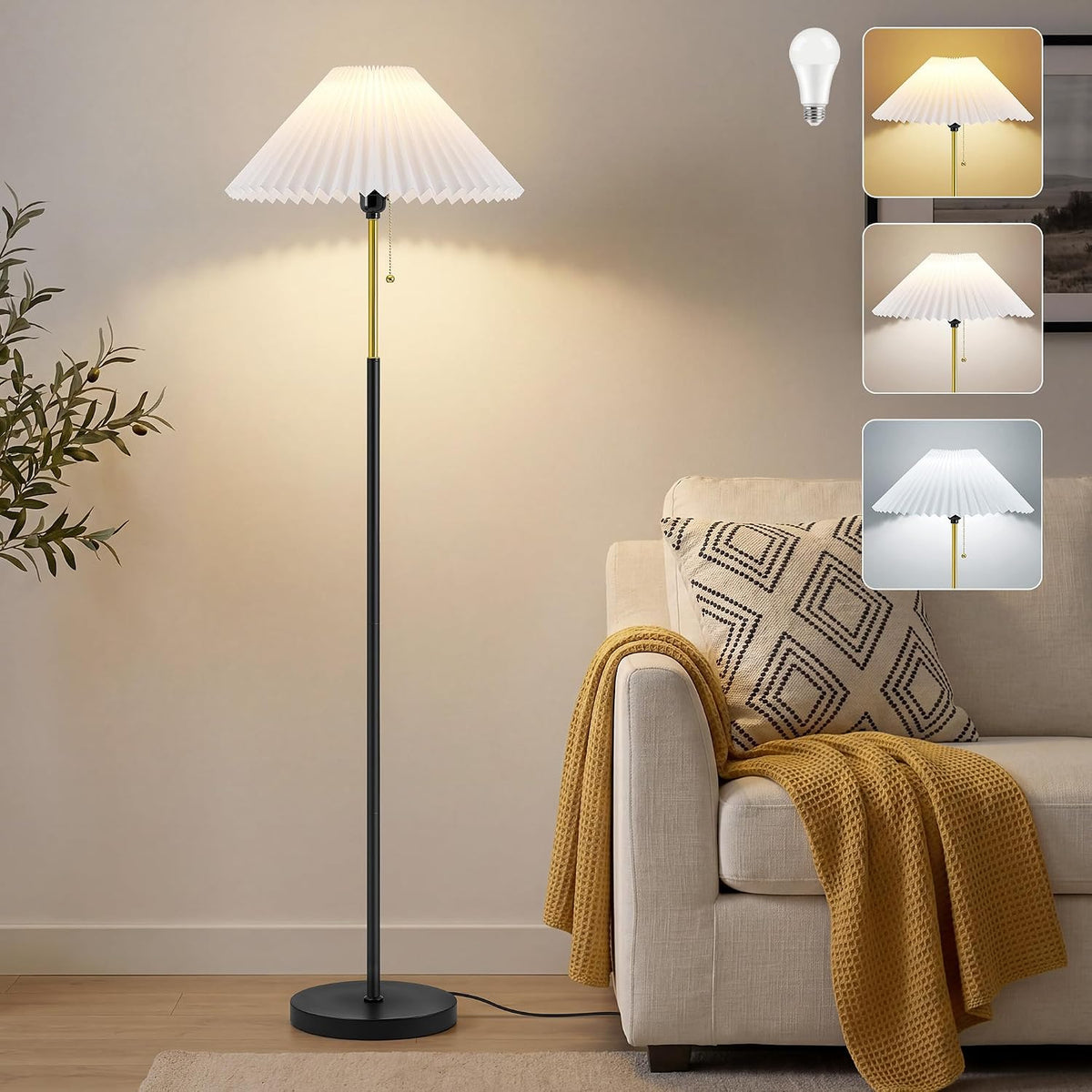 Lámpara De Piso Moderna Elegante Para Sala Y Dormitorio