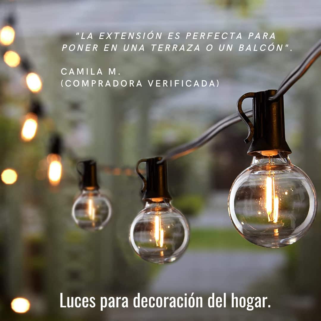 Extension Bombillos Vintage Led Exteriores Con Conector