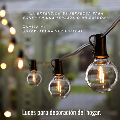 Extension Bombillos Vintage Led Exteriores Con Conector