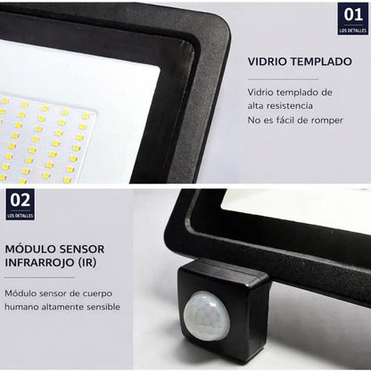 Reflector Led 50w Con Sensor De Movimiento