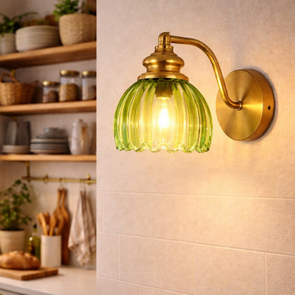 Lampara Aplique De Pared Cristal Vintage Inalambrica