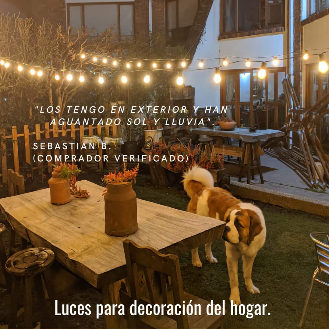 Extension Bombillos Vintage Led Exteriores Con Conector