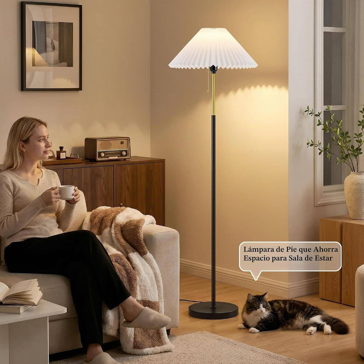 Lámpara De Piso Moderna Elegante Para Sala Y Dormitorio