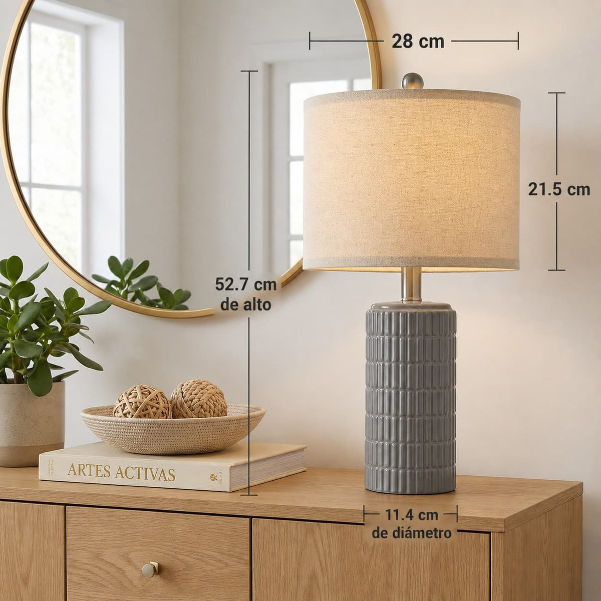Lámpara De Mesa Escritorio Decorativa Con Caperuza