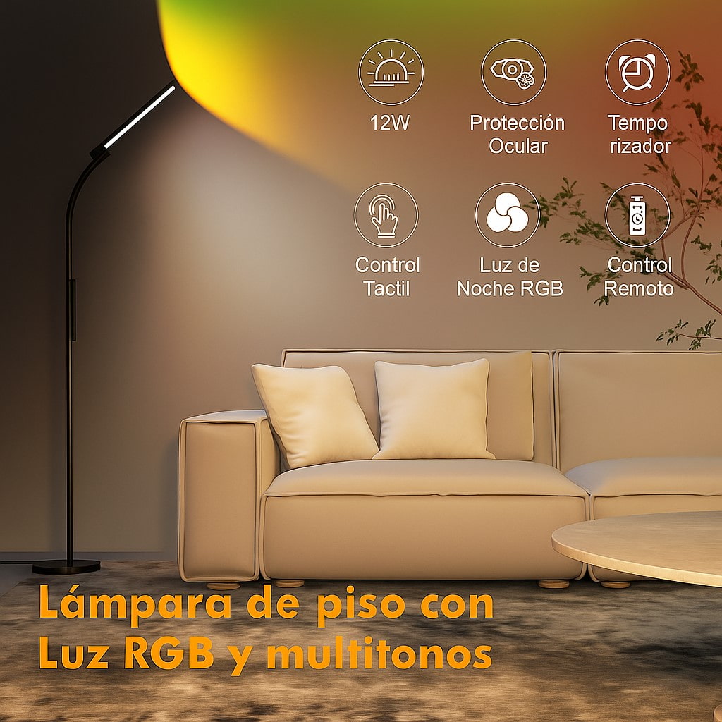 Lámpara De Pie Cuello De Cisne Led. Exito Corp