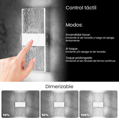 Lámpara De Pared Inhalambrica Tactil Moderna.