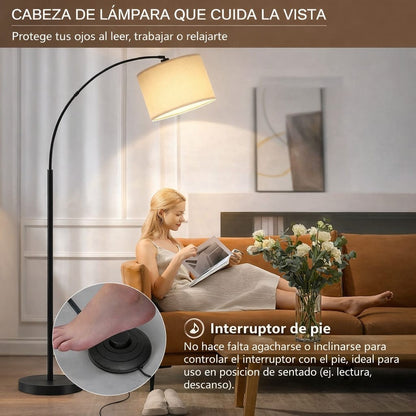 Lampara De Piso Cuello De Cisne Tipo Arco Moderna