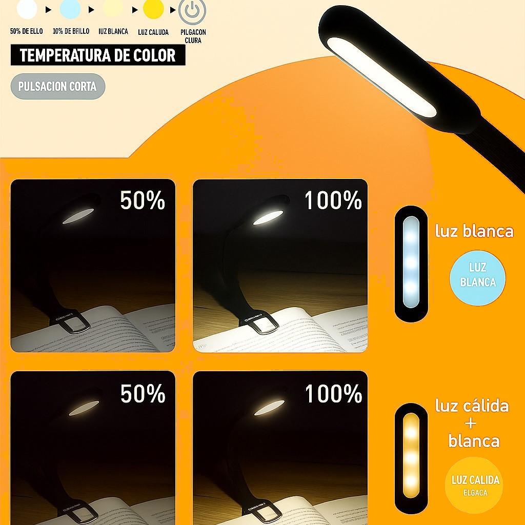 Lampara De Mesa De Clip Para Lectura De Libros, Etc.