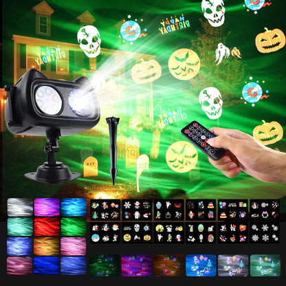 Proyector Reflector Figuras De Navidad Giratorias Multicolor