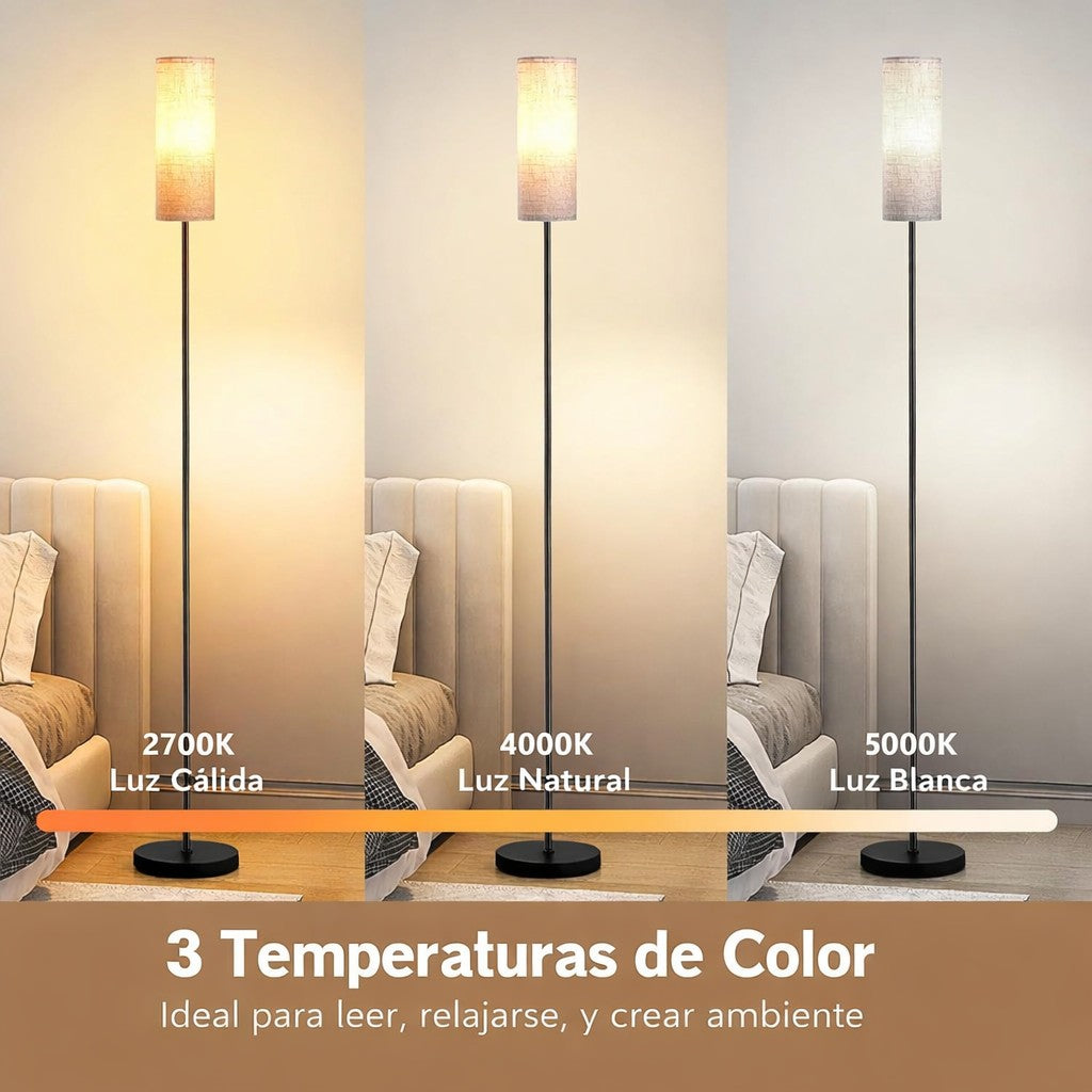 Lámpara De Piso Pie Moderna Con Caperuza Para Sala