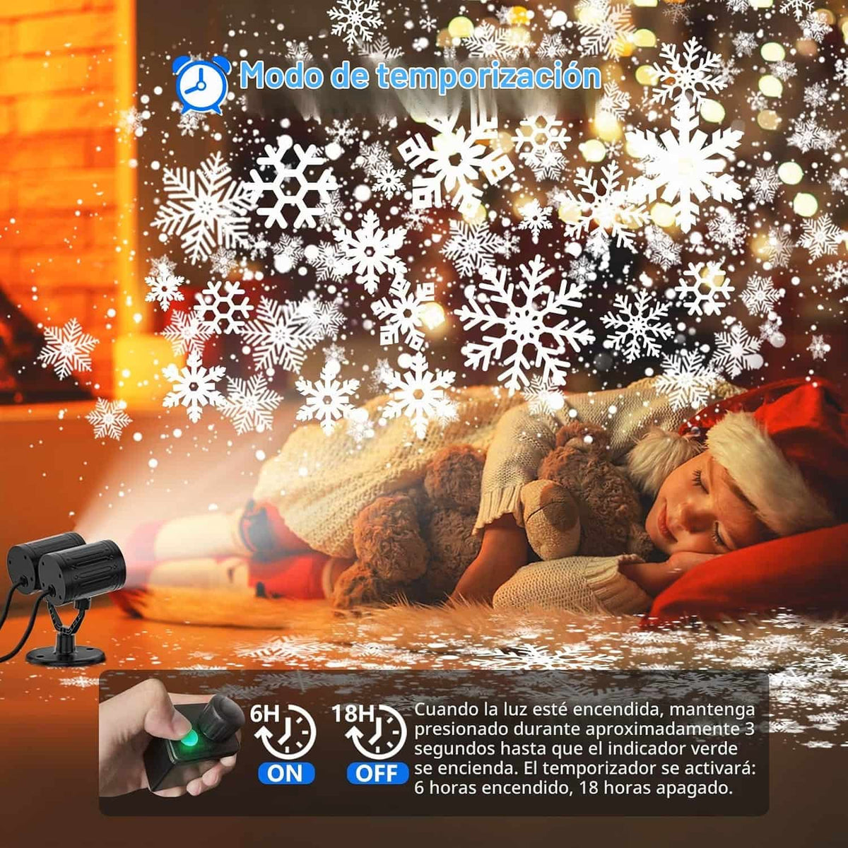 Proyector Reflector De Figuras De Navidad Giratorias.