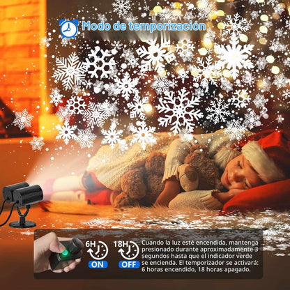 Proyector Reflector De Figuras De Navidad Giratorias.