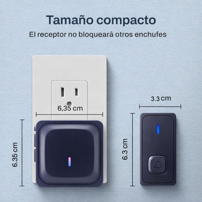 Timbre Inalambrico Impermeable Autónomo. No Requiere Pila.