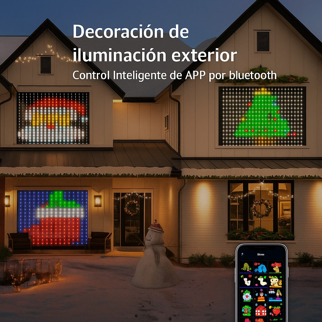 Malla De Navidad Inteligente Control  App Forma Figuras