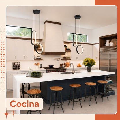 Lámpara Colgante Led Moderna 48w Control Remoto Regulable