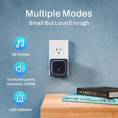 Timbre Inalambrico Impermeable Autónomo. No Requiere Pila.