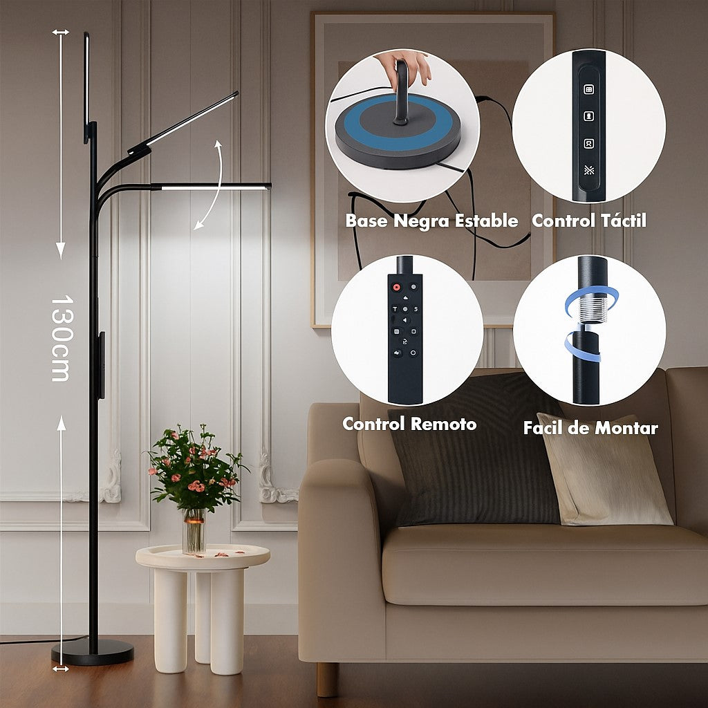 Lámpara De Pie Cuello De Cisne Led. Exito Corp