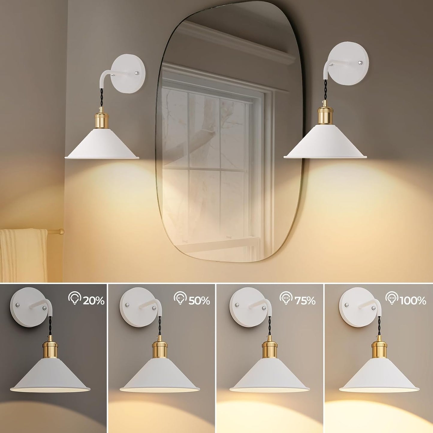 Lampara Aplique De Pared Inalambrica Moderna