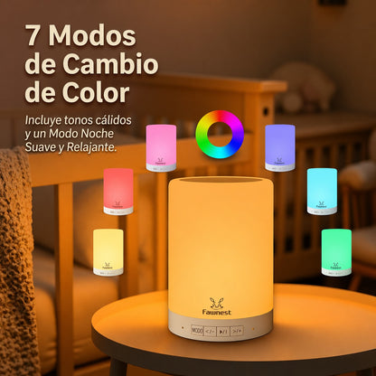Lámpara Led Mesa Táctil Despertador Recargable Control Bebe