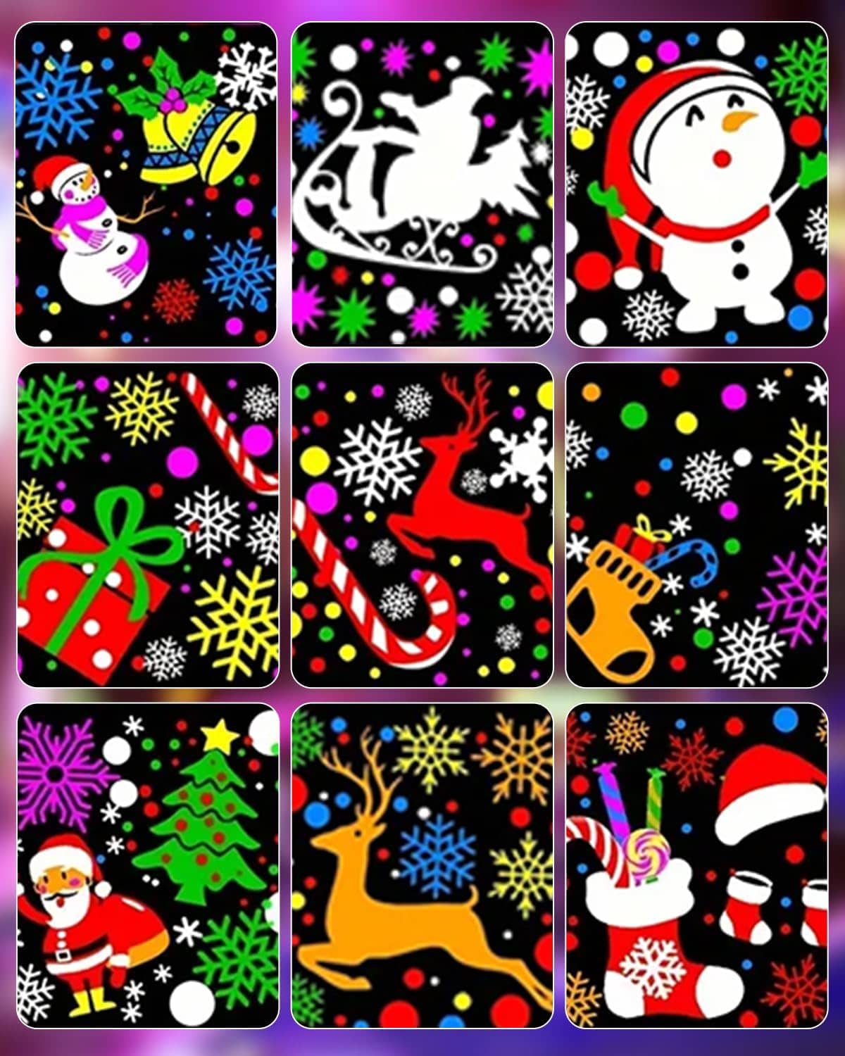 Proyector Reflector De Figuras De Navidad Giratorias.