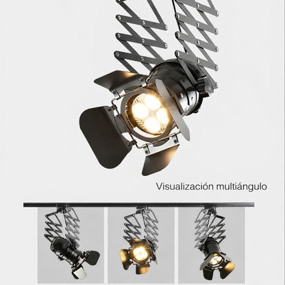 Lámpara De Techo Vintage Estilo Antiguo Industrial Película Negro