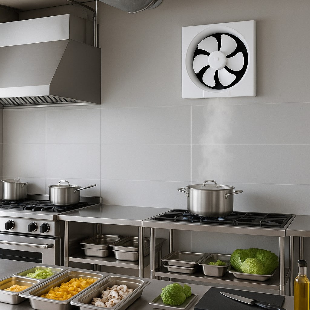 Extractor De Aire, Olores Para Baño Cocina Industrial 12pulg Blanco