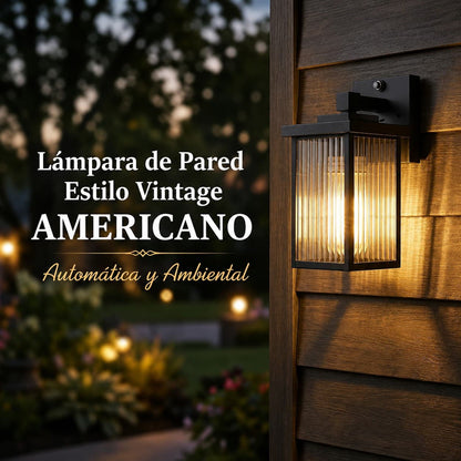 Lámpara Farol De Pared Moderno Con Fotocelda Modelo Dórico