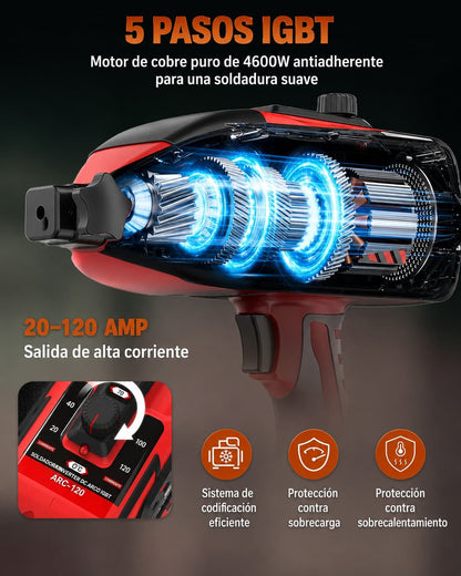 Soldador Laser Inversor Portátil De Mano 120a Con Accesorios