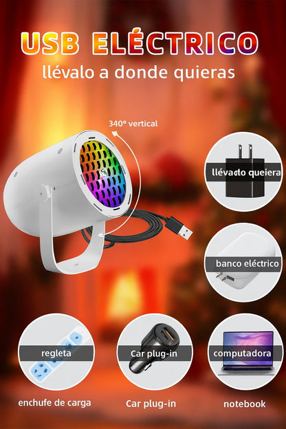 Proyector Reflector De Figuras De Navidad Giratorias.