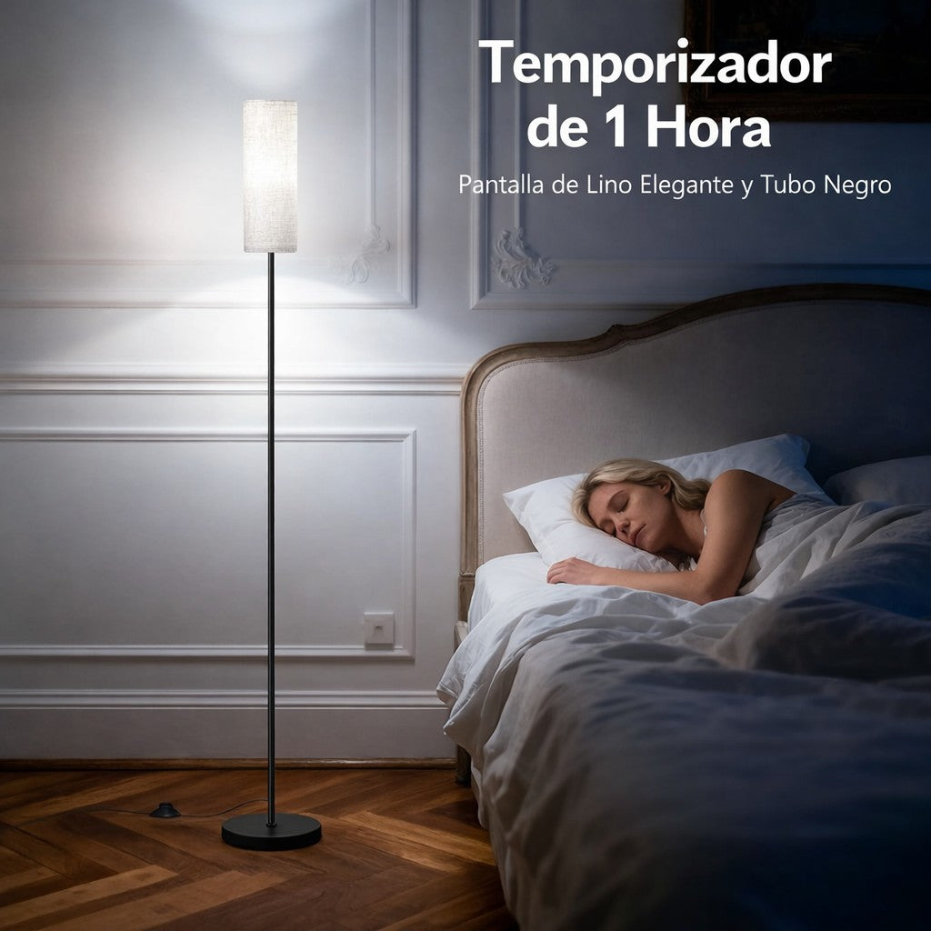Lámpara De Piso Pie Moderna Con Caperuza Para Sala
