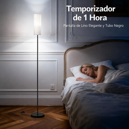 Lámpara De Piso Pie Moderna Con Caperuza Para Sala