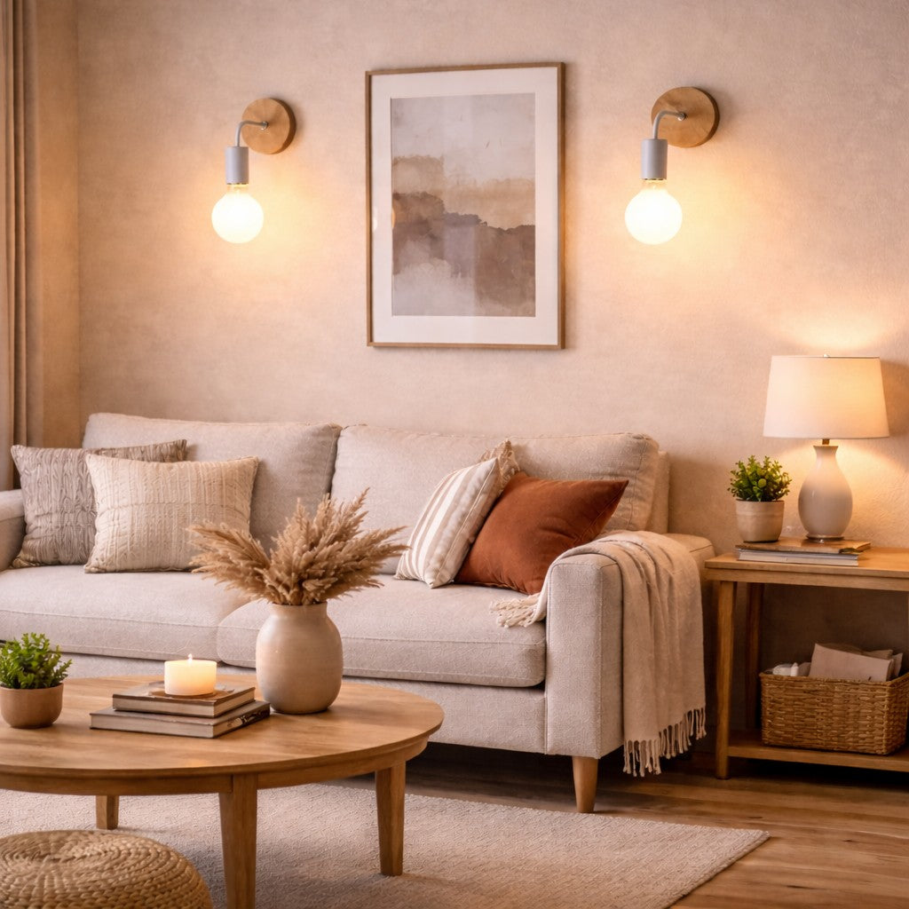 Lámpara Aplique Pared Pack X2 Unidades Color Blanco