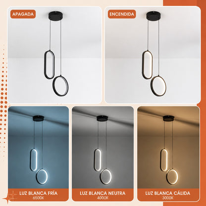 Lámpara Colgante Led Moderna 48w Control Remoto Regulable
