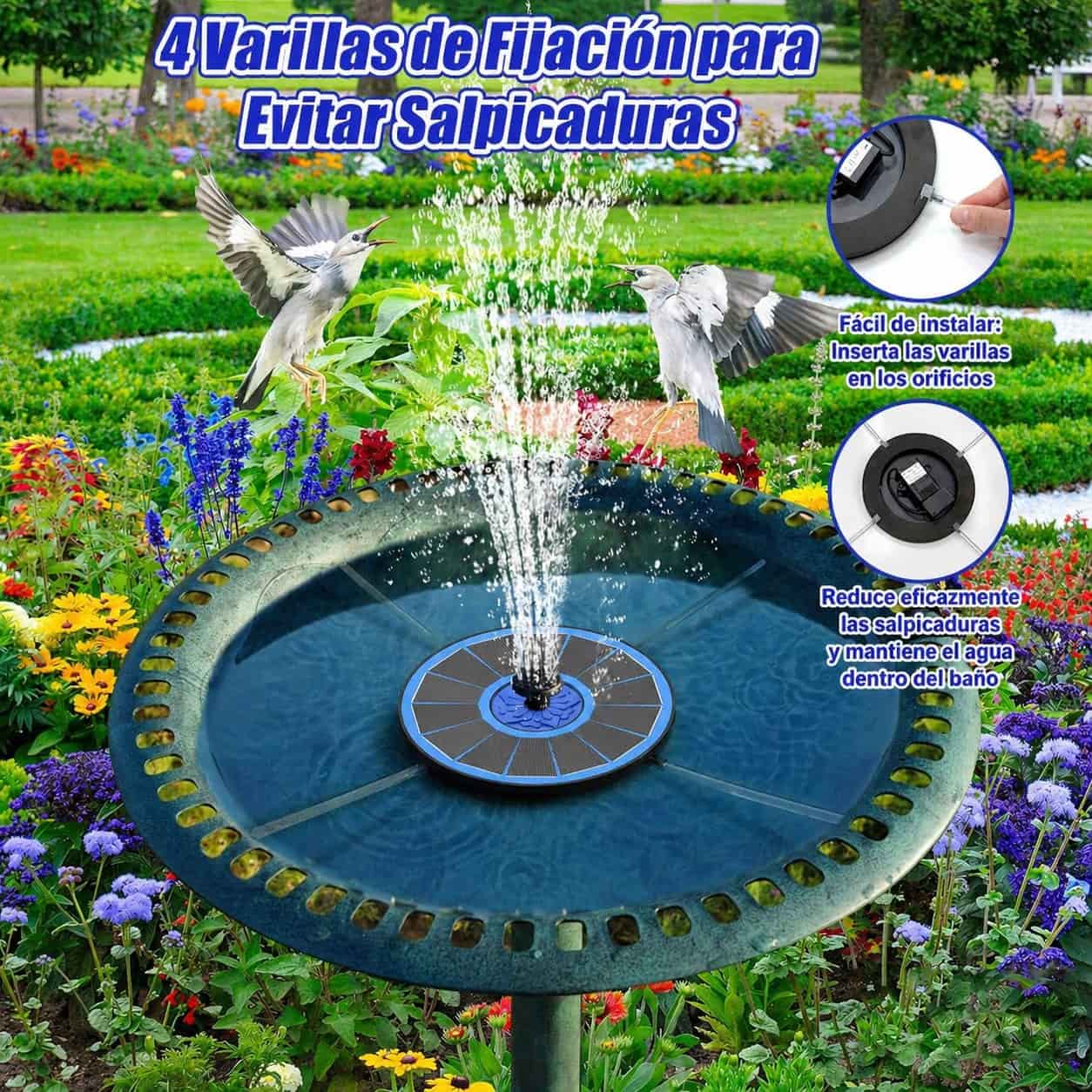 Fuente De Agua Decorativa Solar.