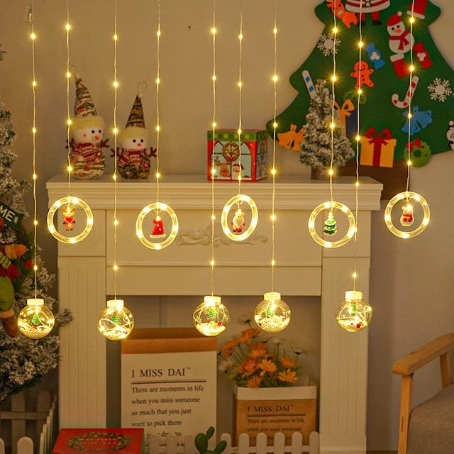 Cortina Extensión De Luces De Navidad De Motivos Y Funciones