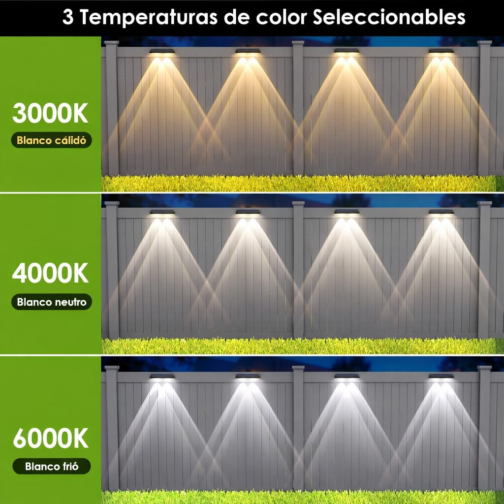 Lámpara Aplique De Pared Solar Tipo Lupa Para Exteriores