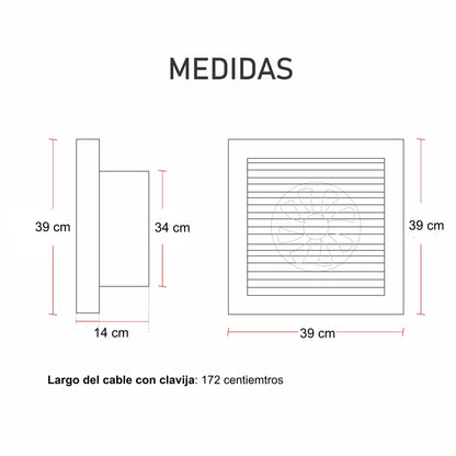 Extractor De Aire, Olores Para Baño Cocina Industrial 12pulg Blanco