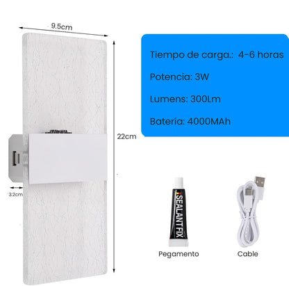 Lámpara De Pared Inhalambrica Tactil Moderna.