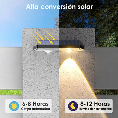 Lámpara Aplique De Pared Solar Tipo Lupa Para Exteriores
